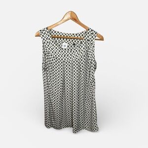 CAbi Cleo Diamond Print sleeveless Tunic - Size Large